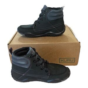 KURU Quest Boots Womens Size 8.5 Jet Black Nubuck Ankle Hiking Comfort Trail